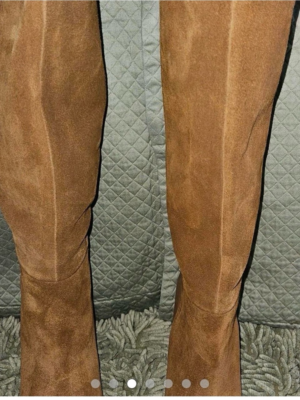ALDO Zetta-38 Brown Suede & Leather Knee-High Block Heel Boots – EU 38 us 7/12